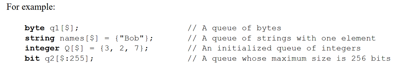 Mixed array Examples and name - SystemVerilog - Verification Academy